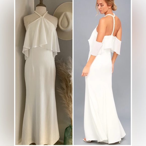 Lulus
Pearls of Wisdom White Pearl Off-the-Shoulder Maxi Dress - Picture 3 of 11